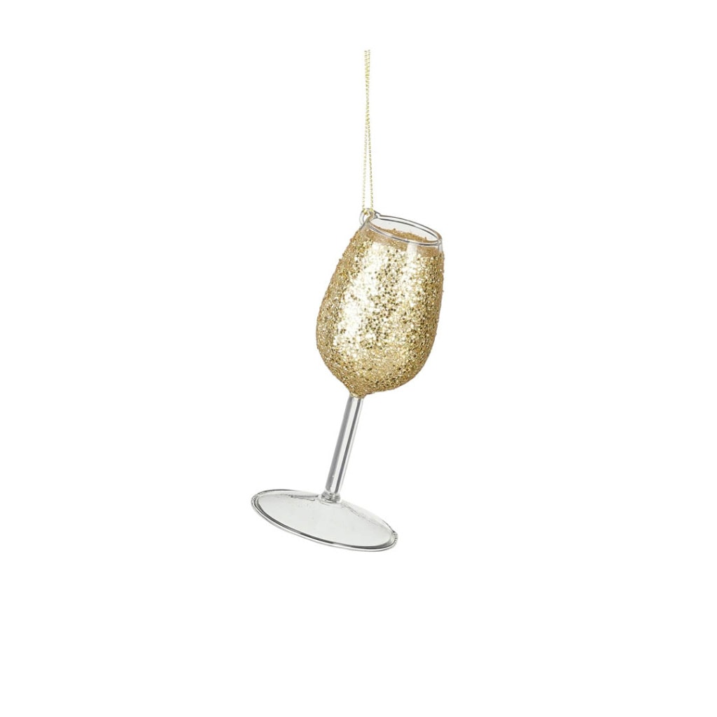 Champagne glas ornament