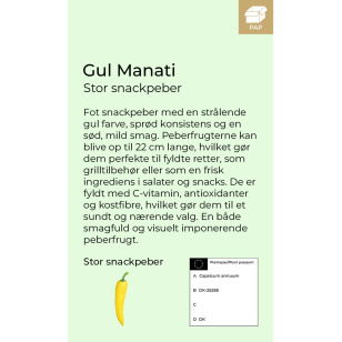 Manati gul snackpeber