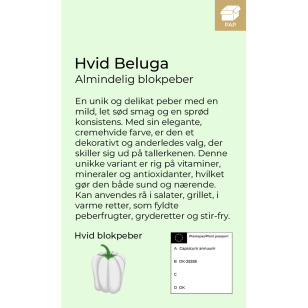 Beluga hvid, almindelig peberfrugt