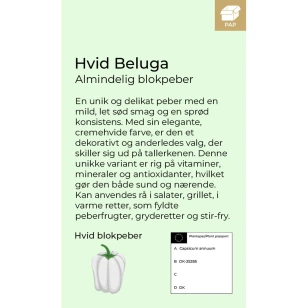 Beluga hvid, almindelig peberfrugt