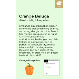 Orange Beluga, almindelig peberfrugt