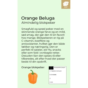 Orange Beluga, almindelig peberfrugt