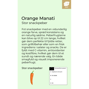 Orange Manati snackpeber