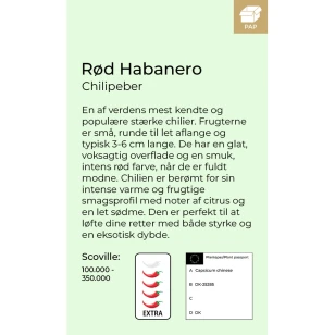 Rød Habanero chilipeber