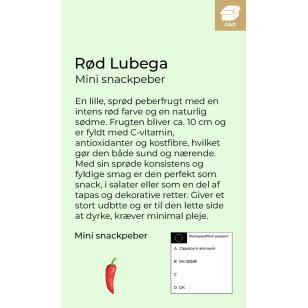 Rød Lubega mini snackpeber